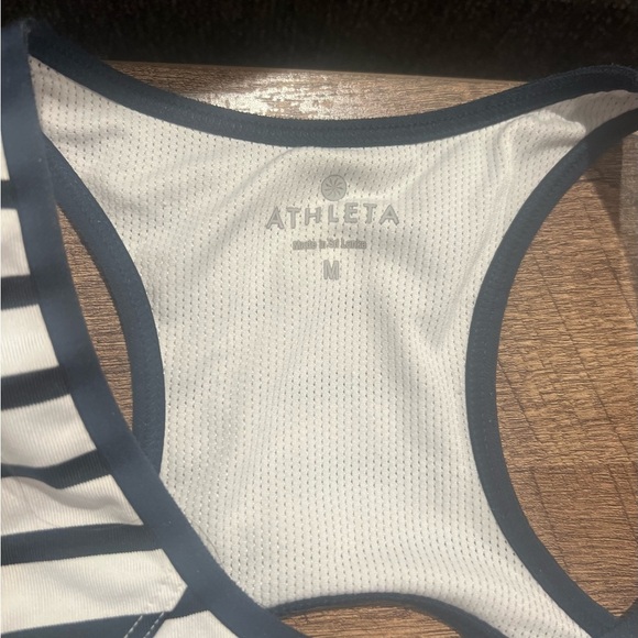 Athleta white with navy stripes. Gently used, great quality. - Picture 3 of 3